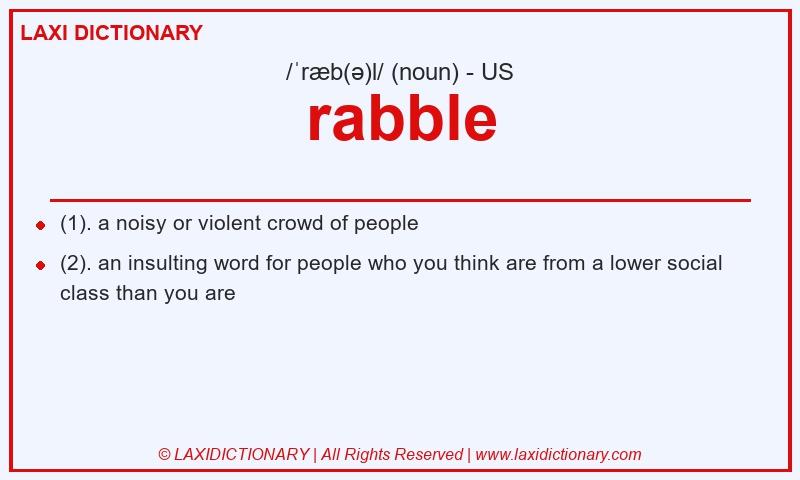 Definition rabble in American English