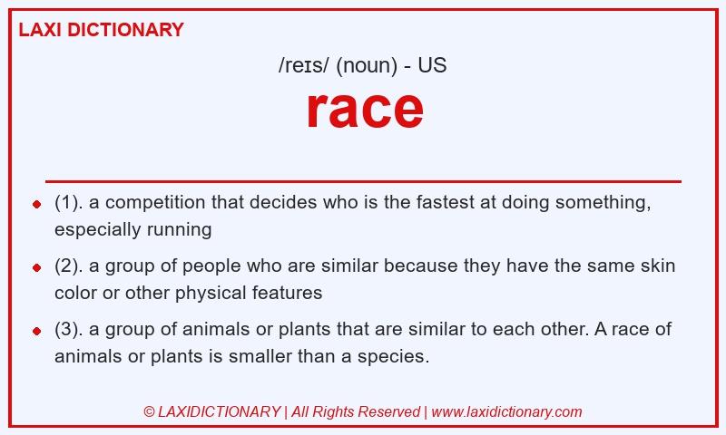 Definition race in American English