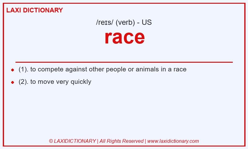 Definition race in American English