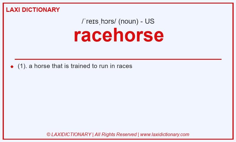 Definition racehorse in American English