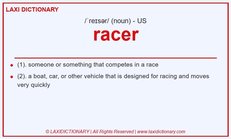 Definition racer in American English