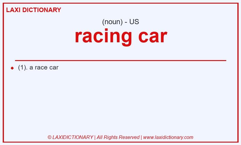 Definition racing car in American English