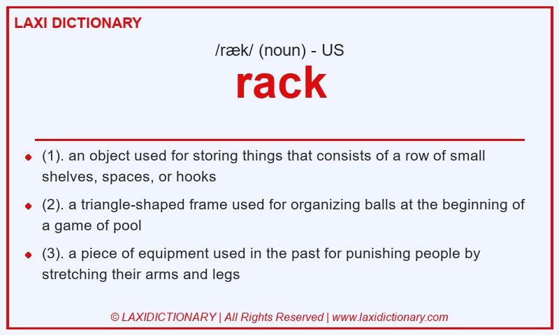 Definition rack in American English