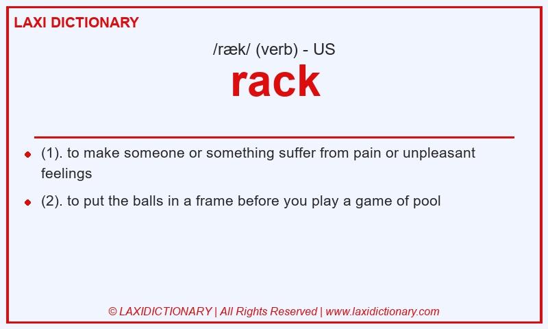 Definition rack in American English