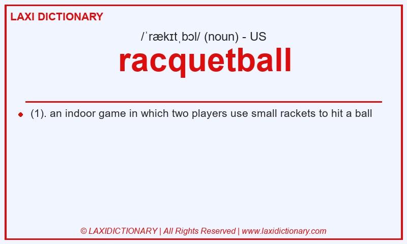 Definition racquetball in American English