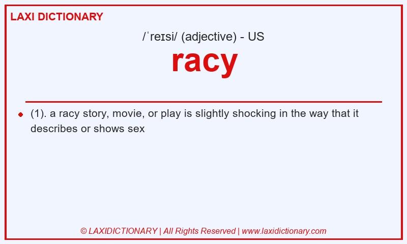 Definition racy in American English