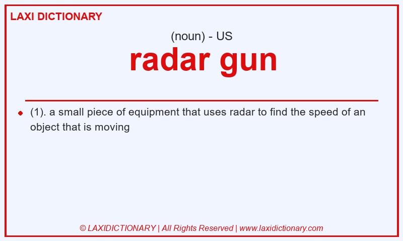 Definition radar gun in American English