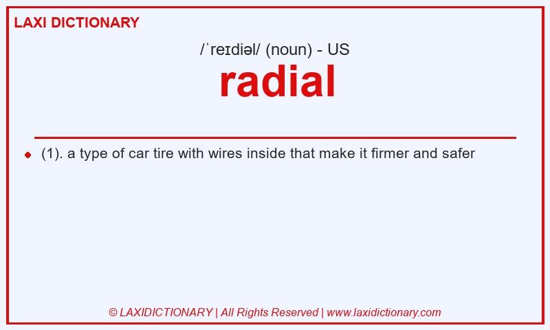Definition radial in American English
