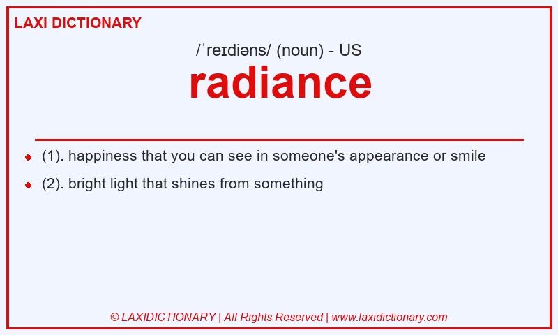 Definition radiance in American English