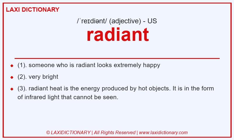 Definition radiant in American English