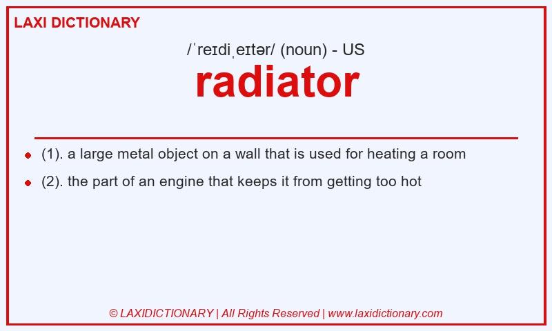 Definition radiator in American English
