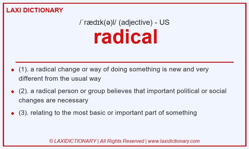 Definition radical in American English