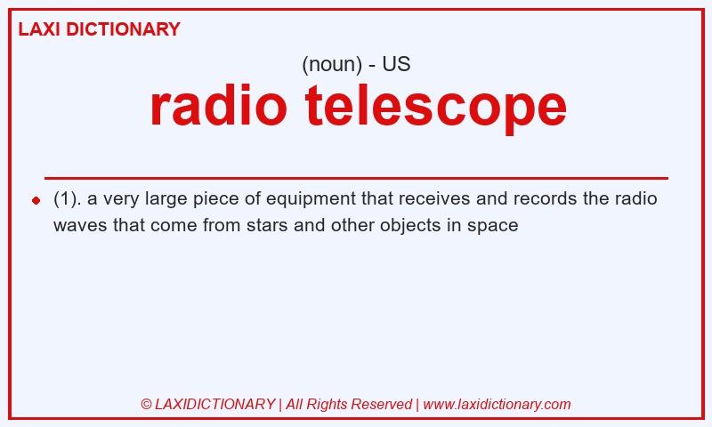 Definition radio telescope in American English
