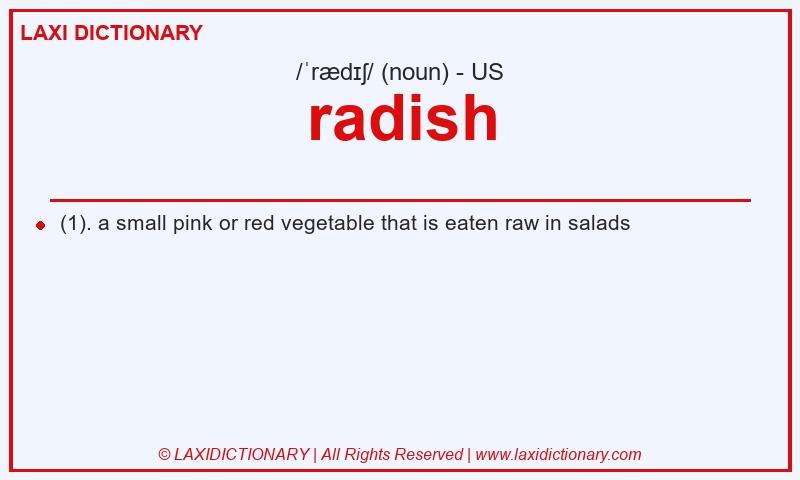 Definition radish in American English
