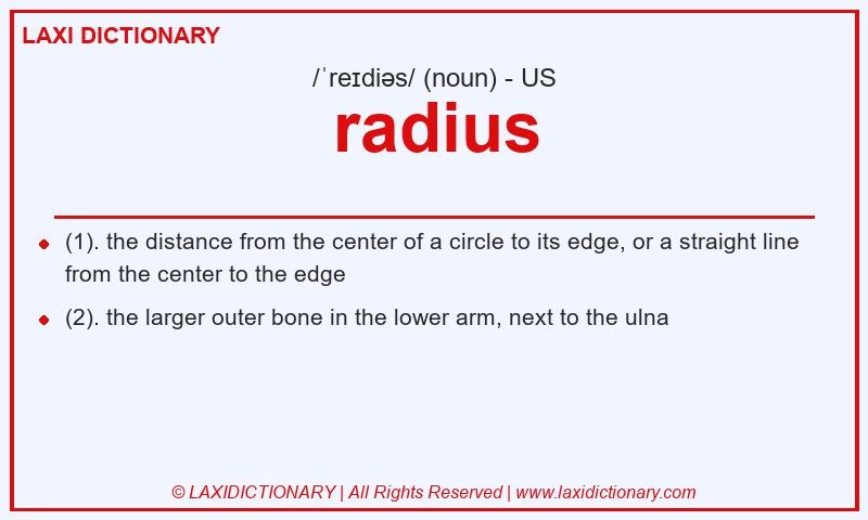 Definition radius in American English