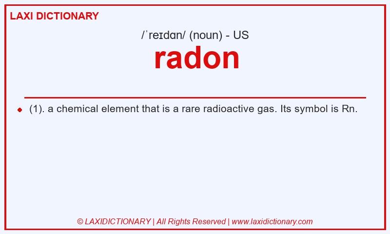 Definition radon in American English