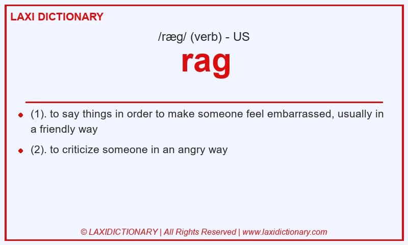Definition rag in American English