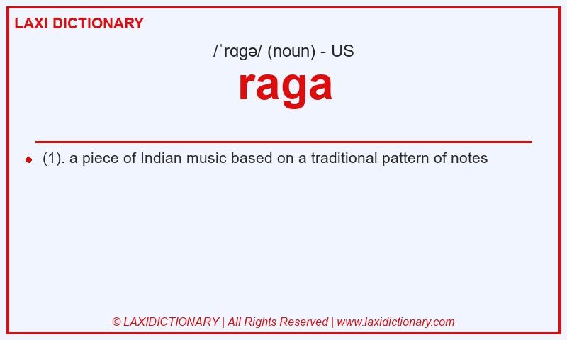 Definition raga in American English