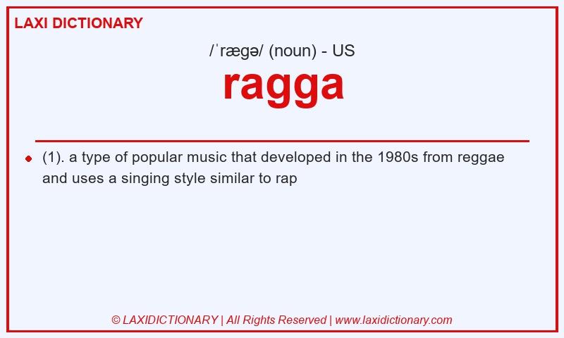 Definition ragga in American English