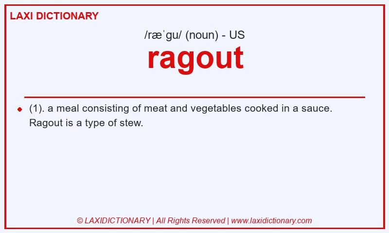 Definition ragout in American English