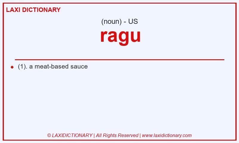Definition ragu in American English