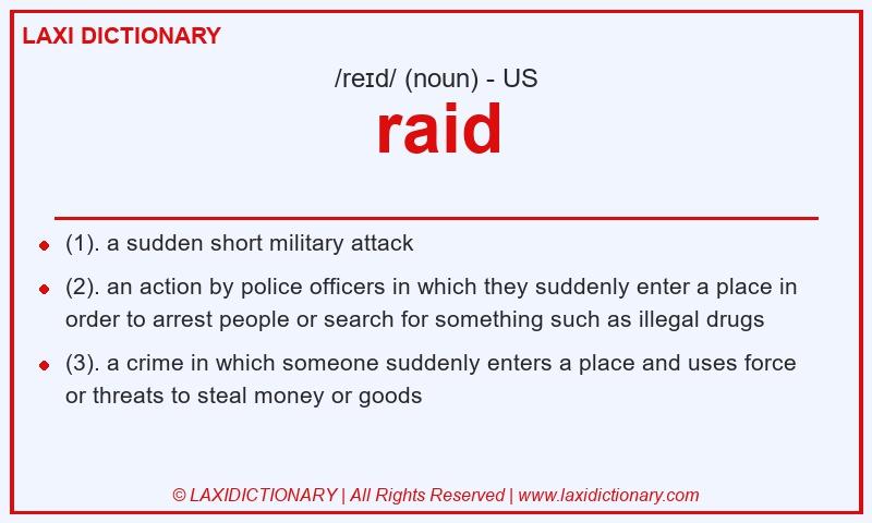 Definition raid in American English