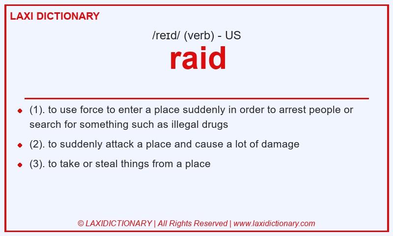 Definition raid in American English