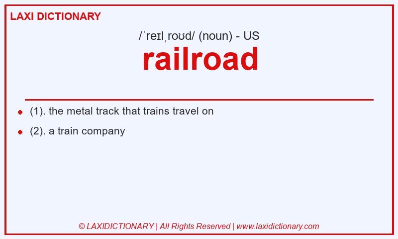 Definition railroad in American English
