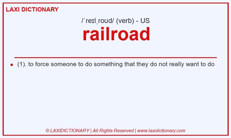 Definition railroad in American English