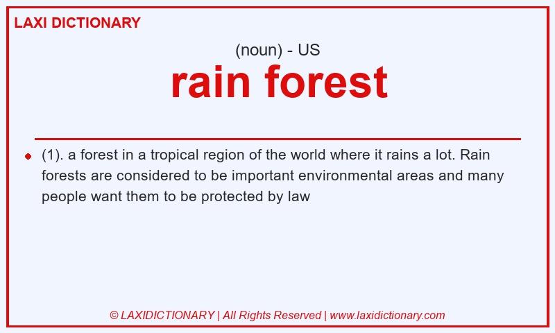 Definition rain forest in American English