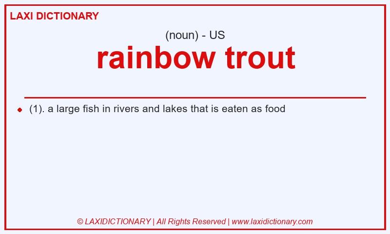 Definition rainbow trout in American English