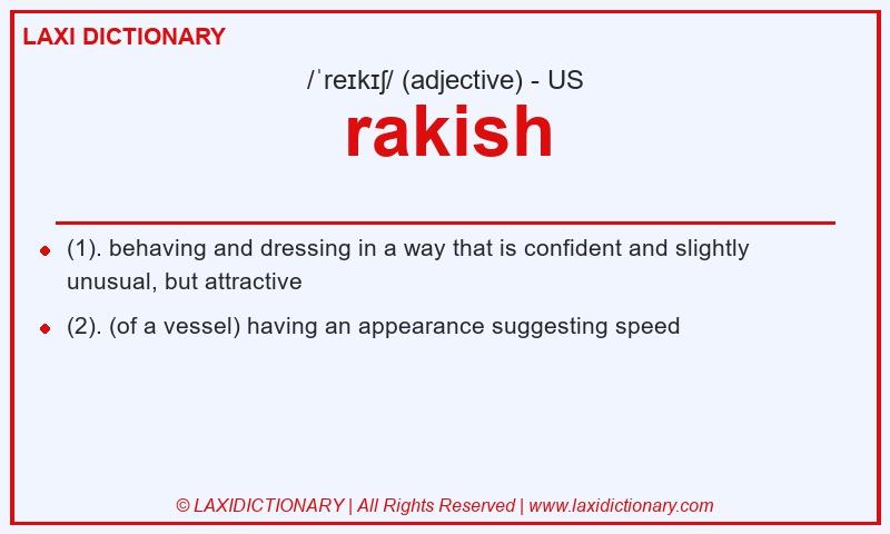 Definition rakish in American English