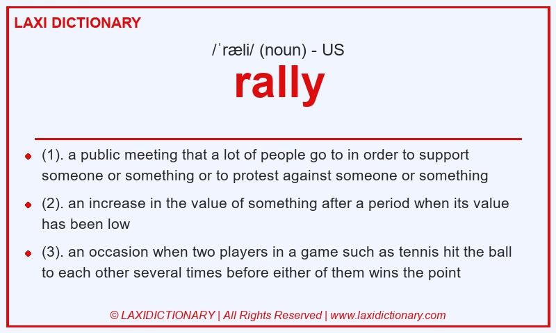 Definition rally in American English