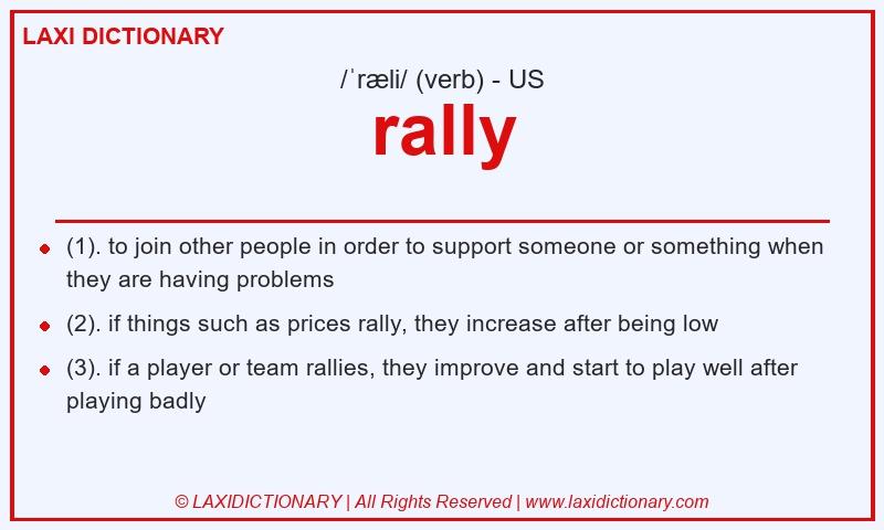 Definition rally in American English