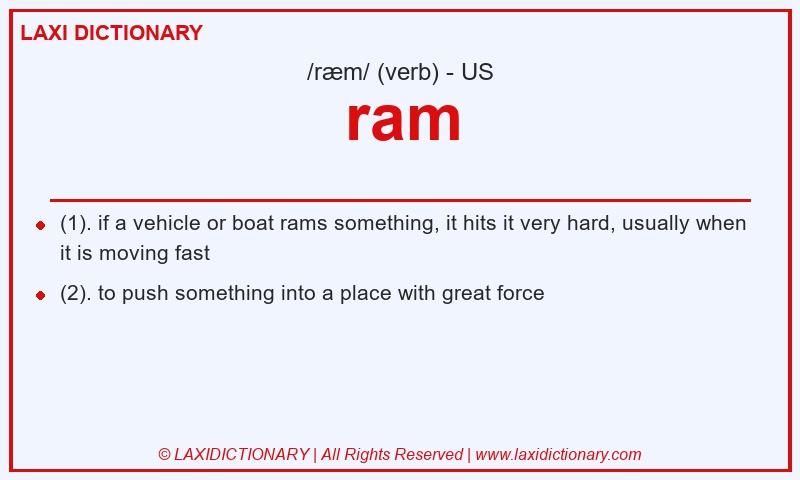 Definition ram in American English