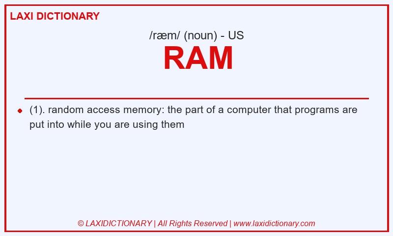 Definition RAM in American English