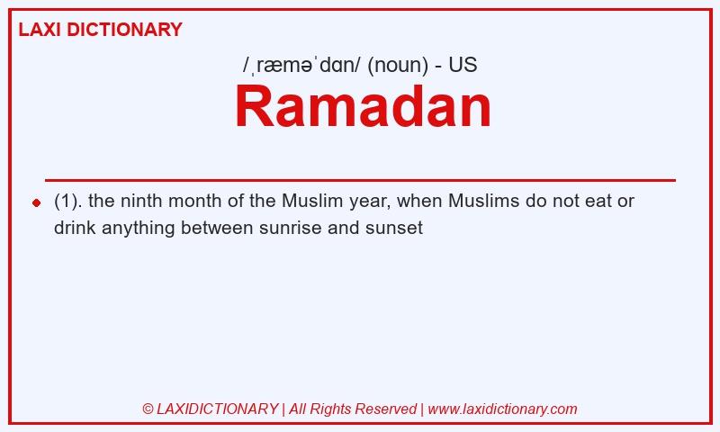 Definition Ramadan in American English
