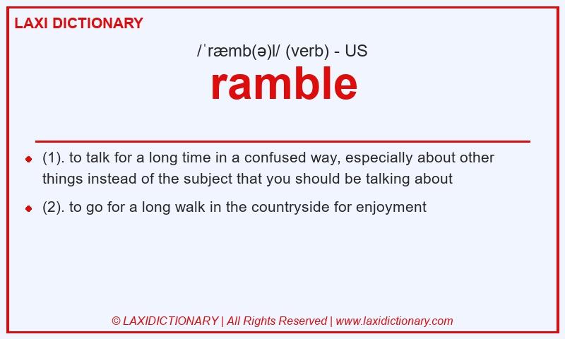 Definition ramble in American English