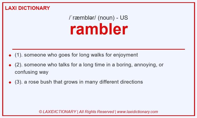 Definition rambler in American English