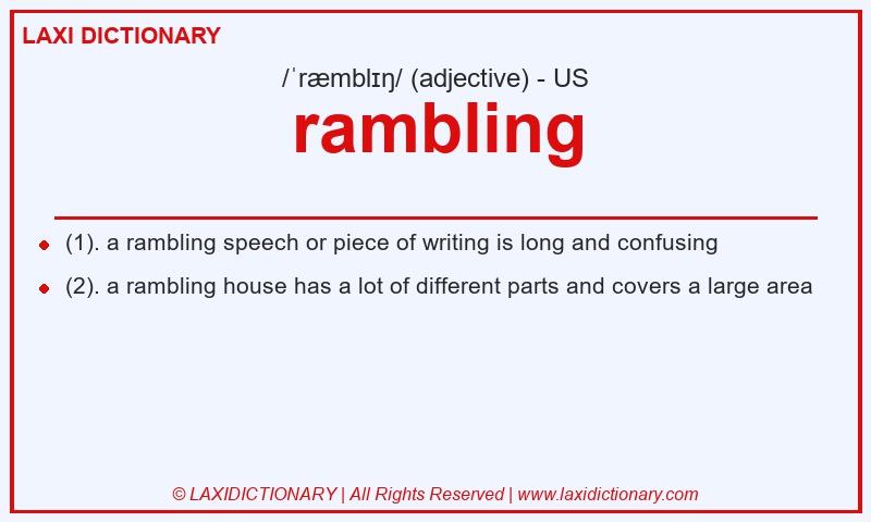 Definition rambling in American English