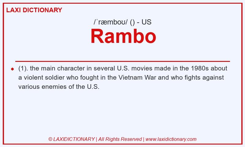 Definition Rambo in American English