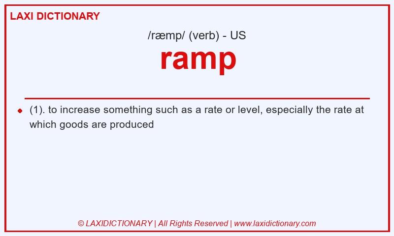 Definition ramp in American English