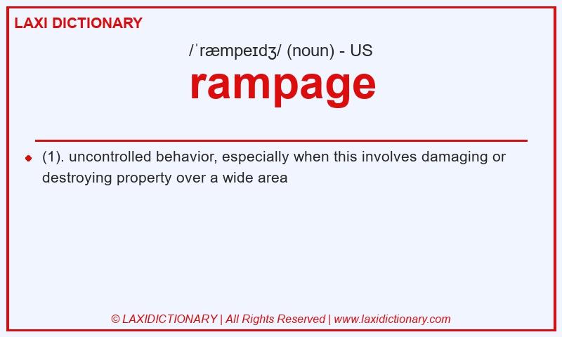 Definition rampage in American English
