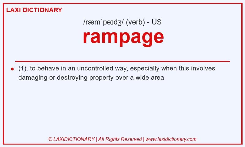 Definition rampage in American English