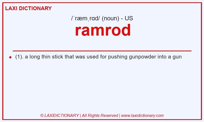 Definition ramrod in American English