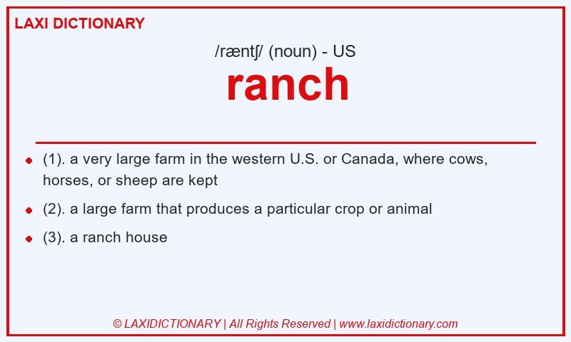 Definition ranch in American English