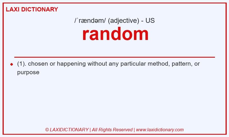Definition random in American English