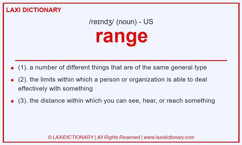 Definition range in American English