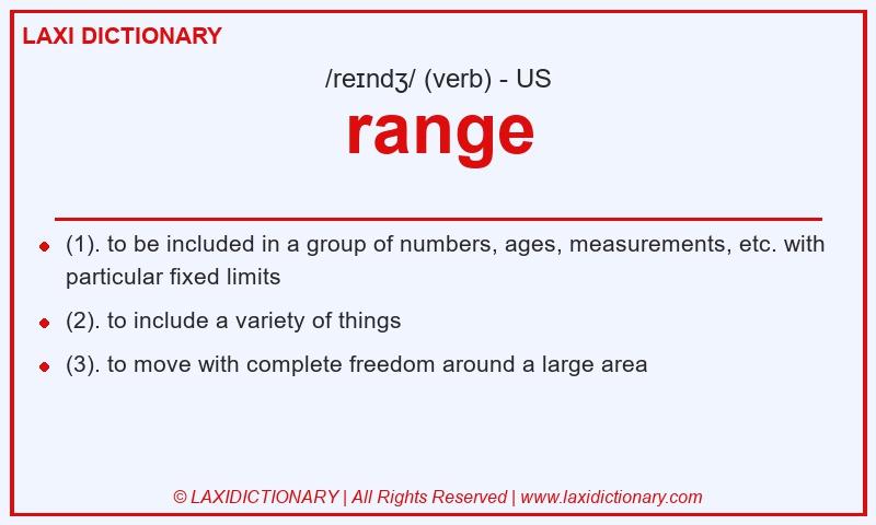 Definition range in American English