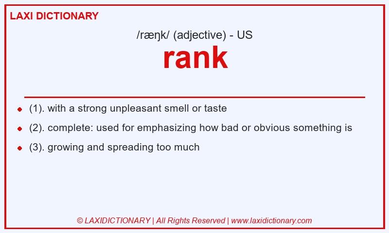 Definition rank in American English